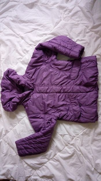 Parka chaude courte violette