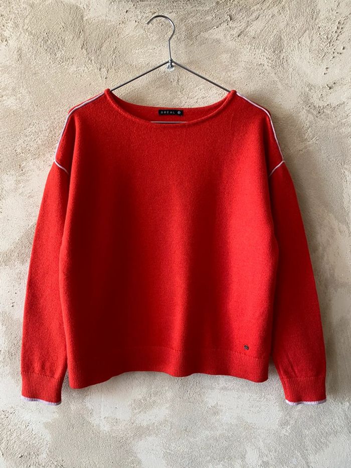 Pull orange Breal S - photo numéro 2