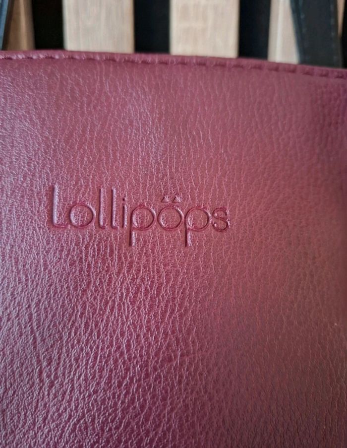 Sac cabas bandoulière Lollipops bordeaux - photo numéro 8