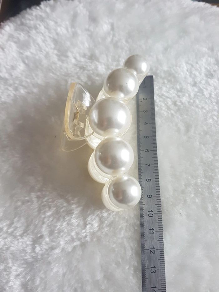 Pince â cheveux perles blanches - photo numéro 4