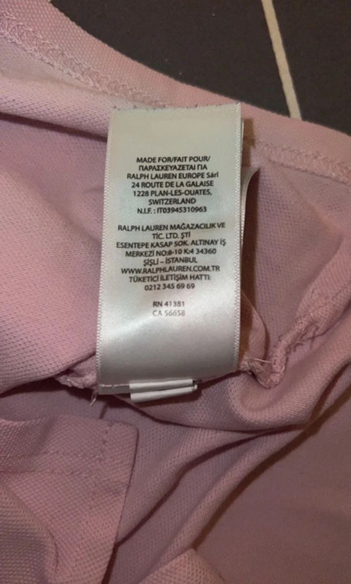 Polo piqué de coton rose 7 ans - Ralph Lauren - photo numéro 3