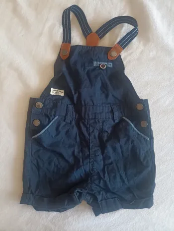 Salopette short garçon bleu Gémo 18 mois