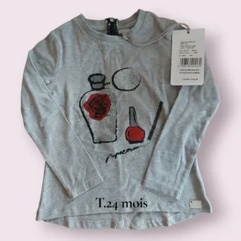 T-shirt manches longues T.24 mois neuf