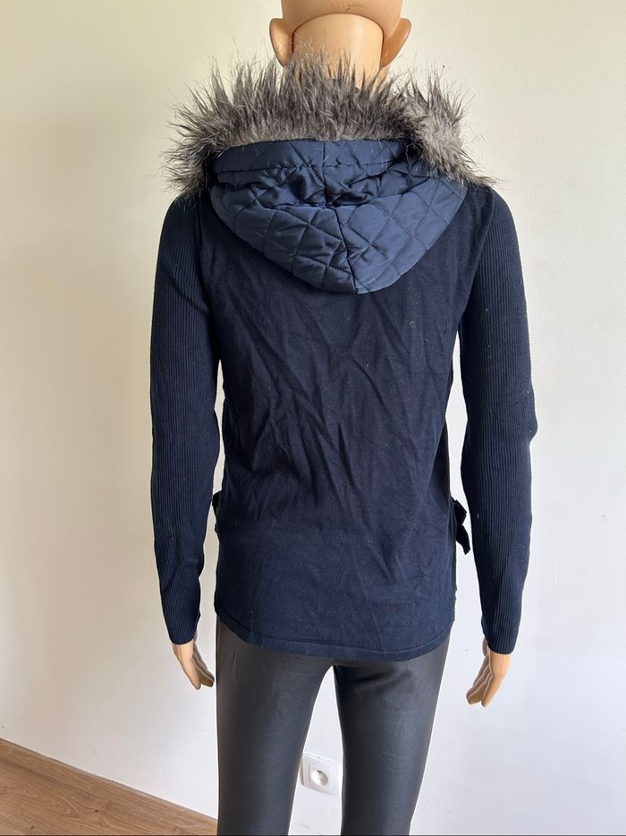 Veste bleue marine bi matière Morgan taille S jamais portée - photo numéro 5