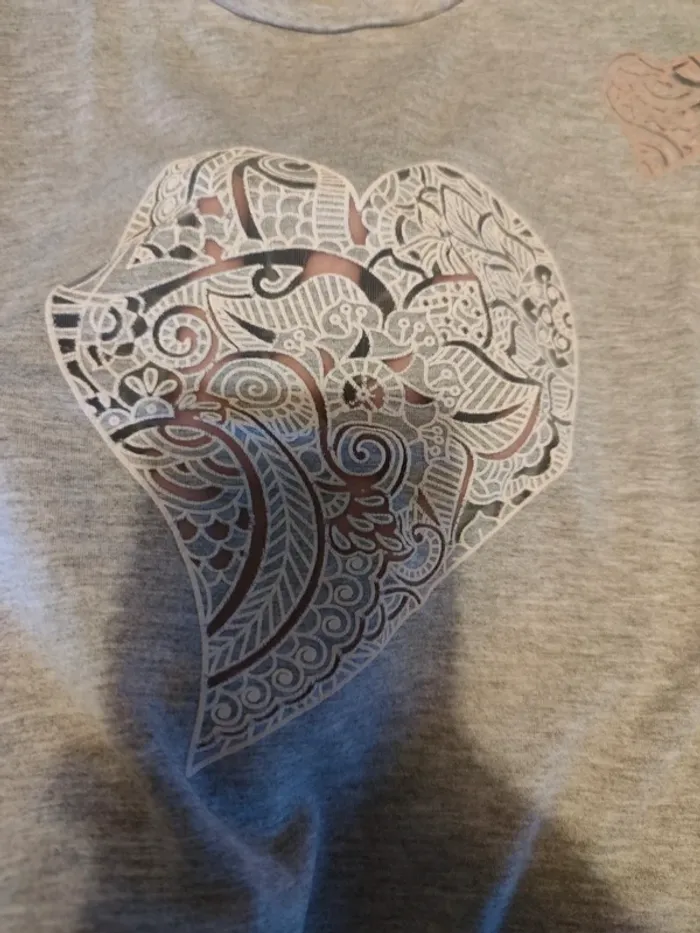 T-shirt M coeur transparent - photo numéro 3