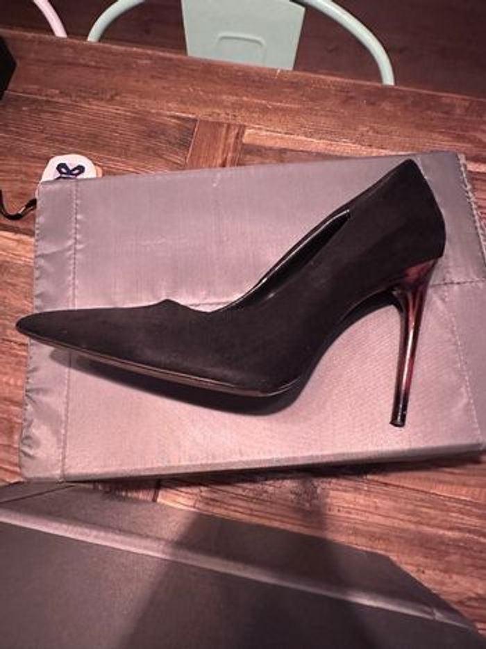 Paire escarpins Zara noirs daims talons léopard -40 - photo numéro 6