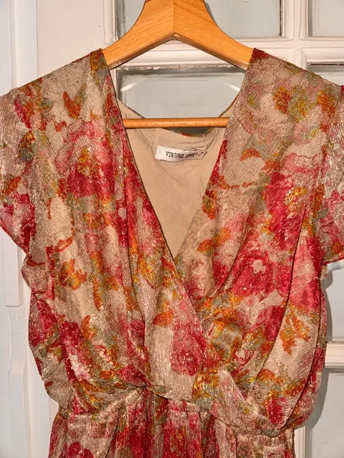 Robe vintage love  Taille unique Plus courte devant que derrière - photo numéro 3