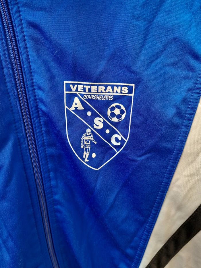 Ensemble Survetement Jogging Football Veterans Erima Bleu Noir - photo numéro 6