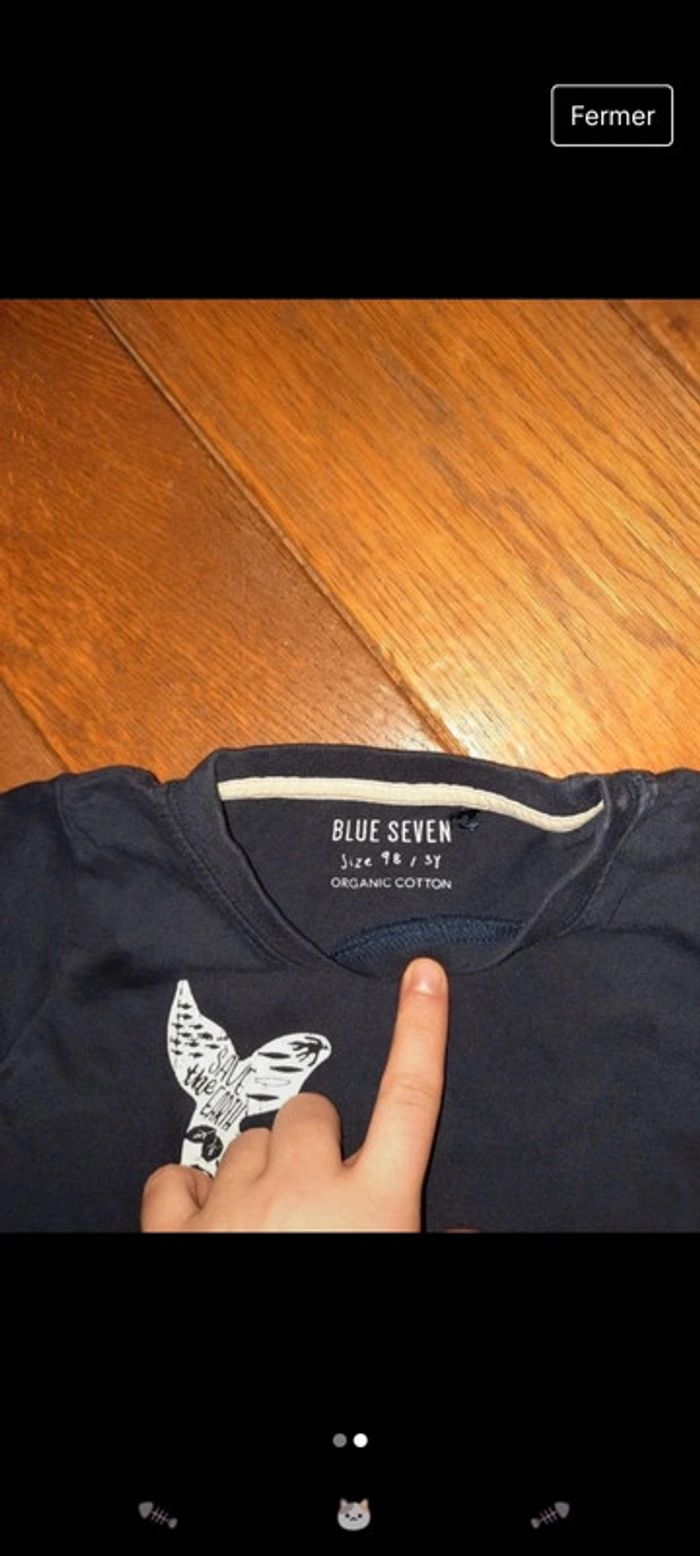 Lot 4 t shirts Blue seven coton bio 3 ans ou 98 cm - photo numéro 5