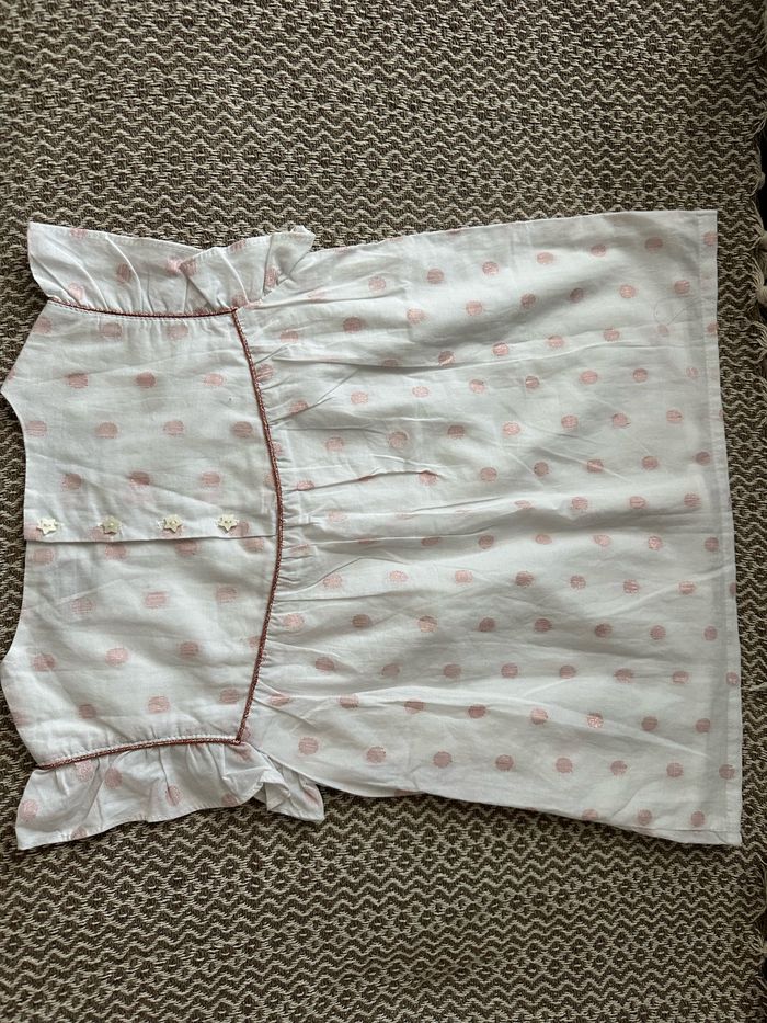 Haut blouse sergent Major taille 9 ans blanc/rose très bon état - photo numéro 2
