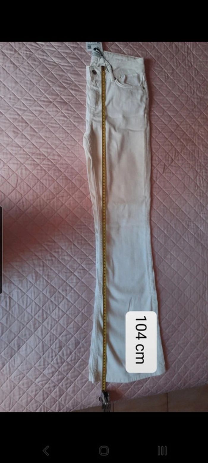 Jean blanc pattes d'éléphant Taille 34 - photo numéro 11