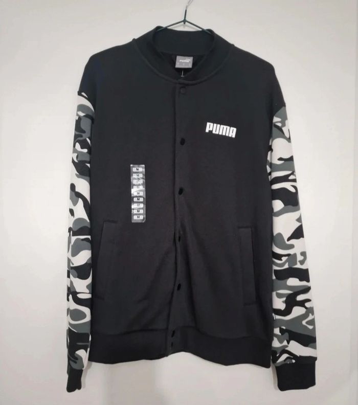 Baseball jacket Puma black homme taille M