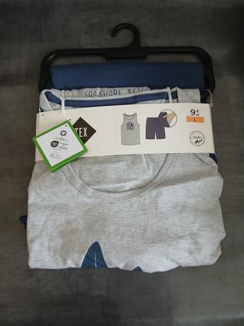 ensemble pyjamas short sans manches en coton homme L 