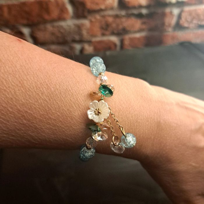 Bracelet bleu et blanc bohème - photo numéro 2