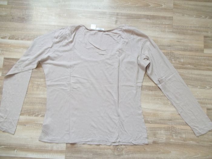 T-shirt fin dentelle La Redoute Création beige 46/48 - photo numéro 3