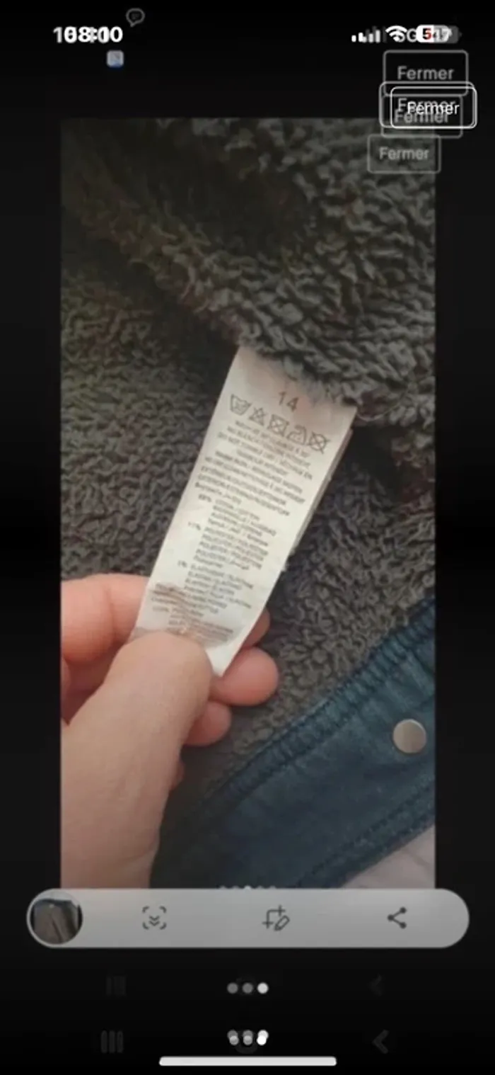 Veste en jean 14 ans Lévis - photo numéro 3