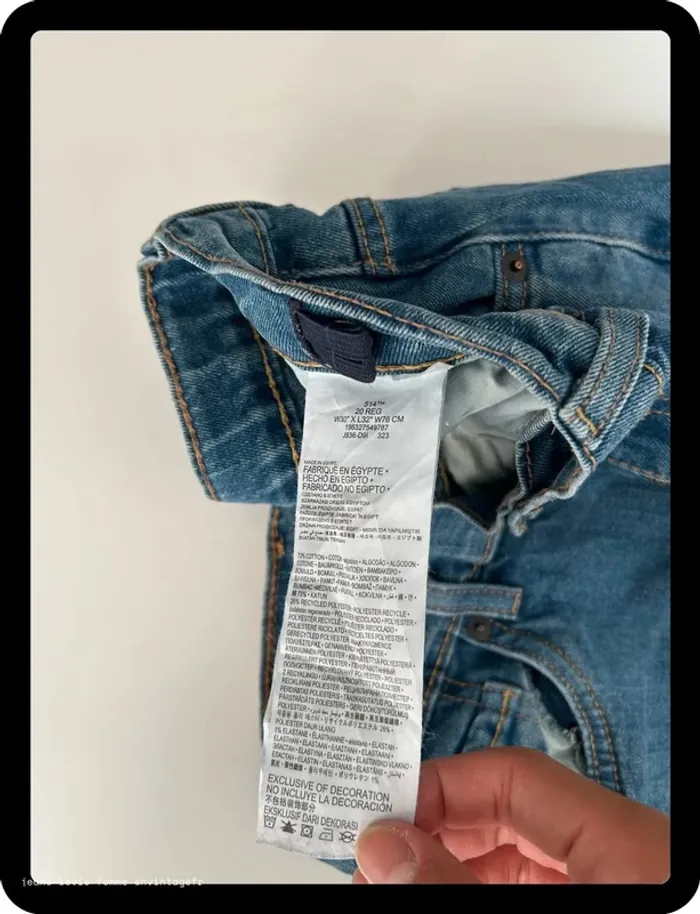 Jean Levi's Homme Bleu | 514 Performance Straight | Taille W30 L32 | Très Bon État | BP70 - photo numéro 6