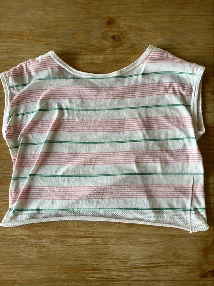 Crop top croptop teeshirt débardeur Lacoste vintage taille 38 40 #EmmaLilleS38 #EmmaLilleM40 - photo numéro 3