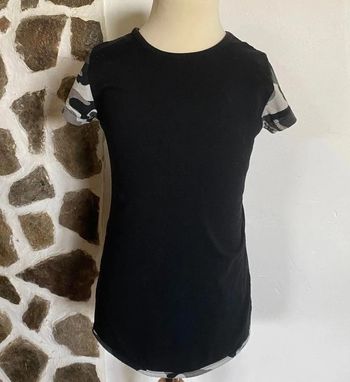 T-shirt noir et camouflage gris Papillon 10 ans