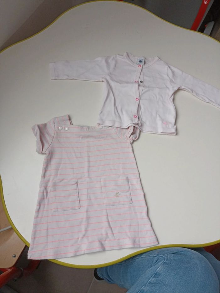 Ensemble robe+ veste 6 mois petit bateau