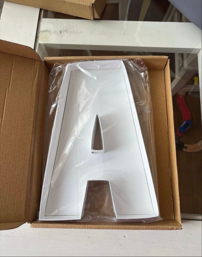 Récipient cartonné lettre A - photo numéro 2