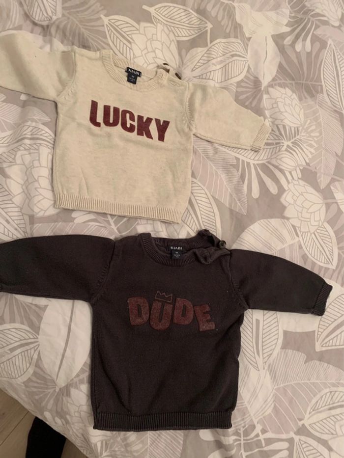 Lot de 2 Pull bébé 1 mois