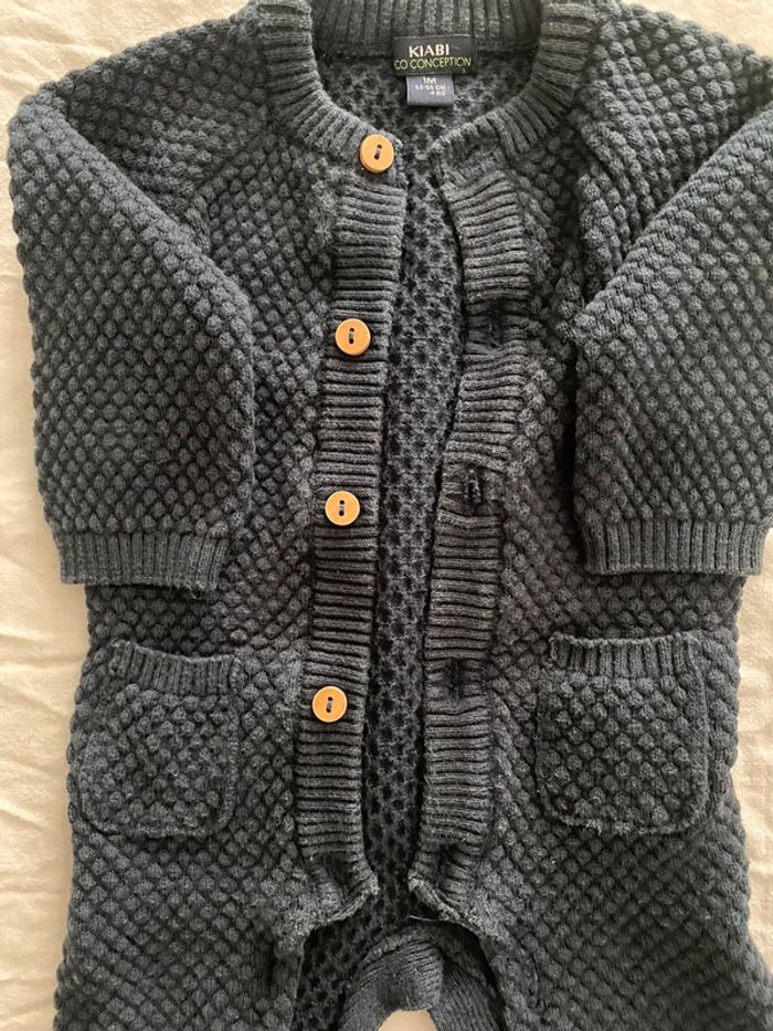 🧶 Combinaison bébé en maille – KIABI – 1 mois - photo numéro 2