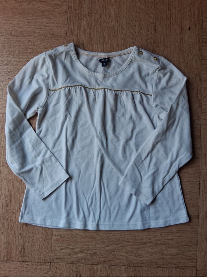Tee shirt blanc manche longue