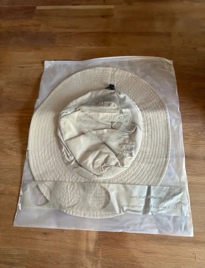 chapeau de loisir en tissus beige anti uv - photo numéro 2