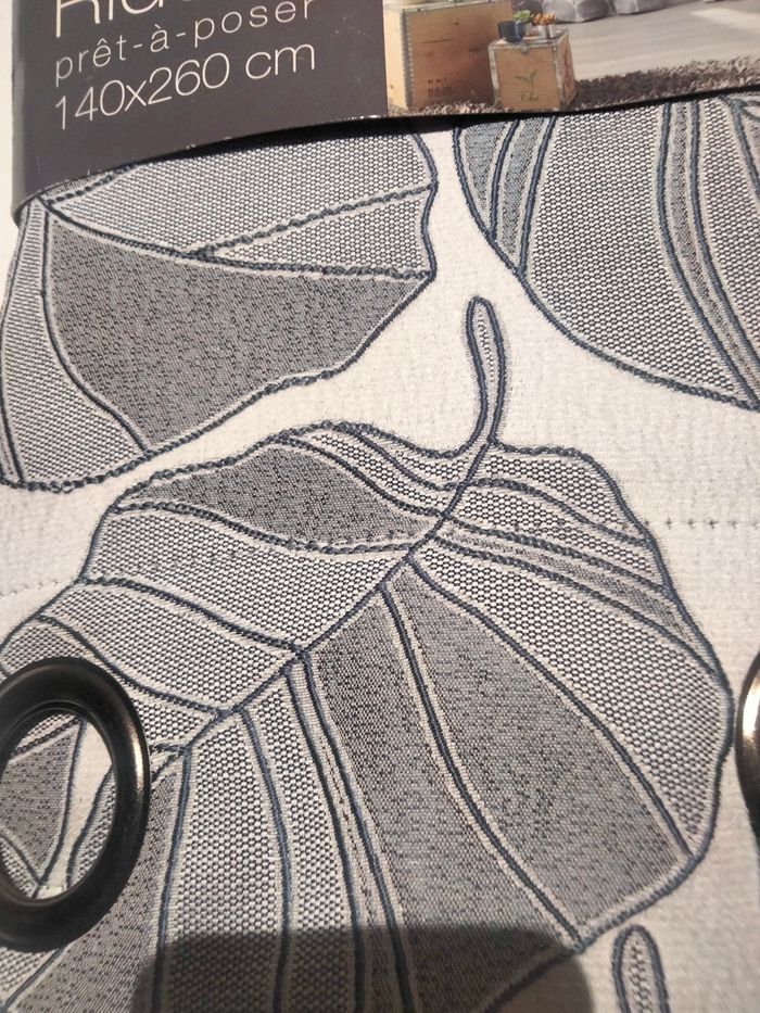 Rideau Jacquard Elina marine 140x260 - photo numéro 2