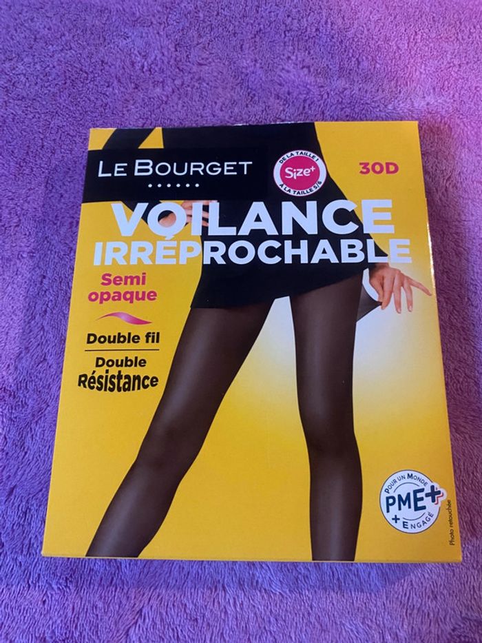 Collant noir voilance irréprochable semi opaque