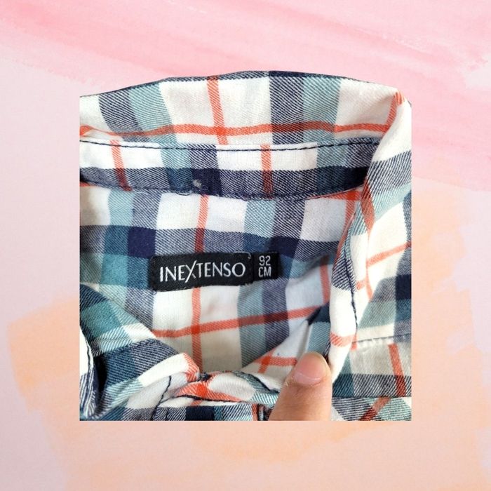 Chemise à carreaux In extenso 92cm - photo numéro 4