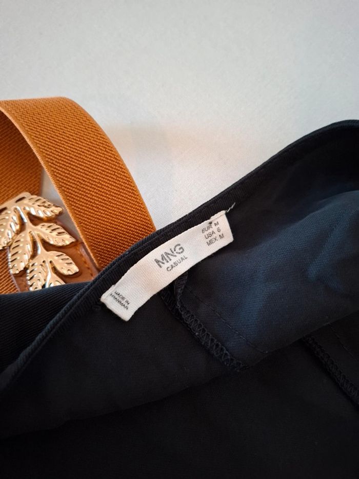 Robe portefeuille noire boutonnée Mango taille M 38 - photo numéro 10