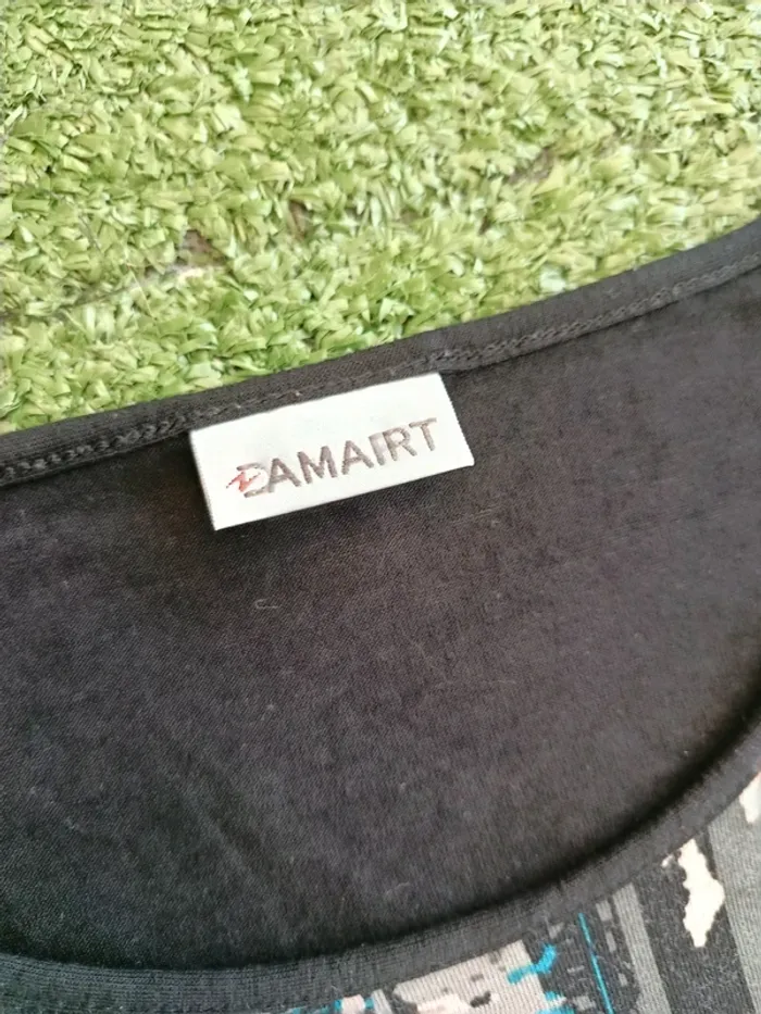 T-shirt manches 3/4 Damart taille 38/40 noir a motifs - photo numéro 3