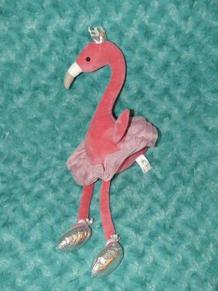 Doudou flamand rose Fancies, rose argent jellycat 🦩tbe