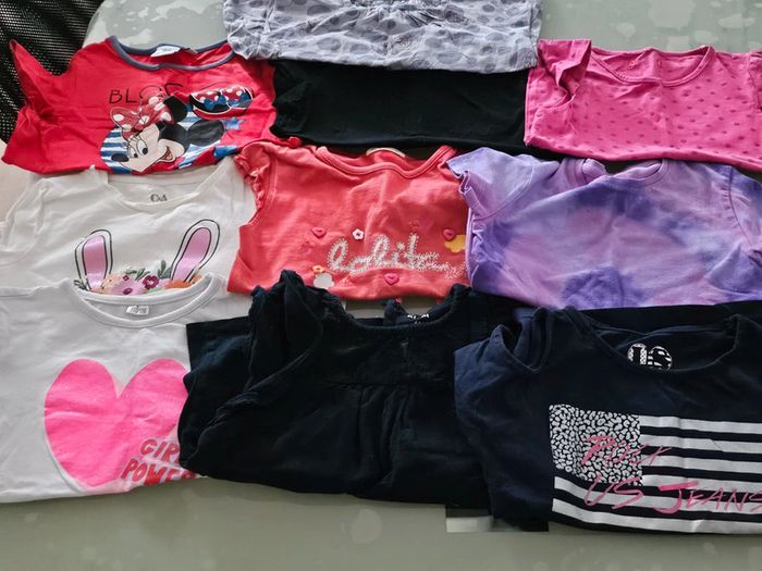 Lot tee shirt manches courtzs
