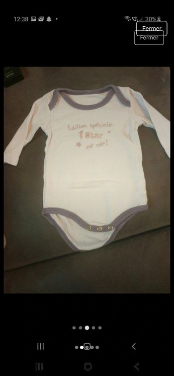 Lot 5 bodies fille 3 mois