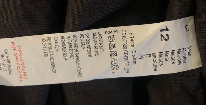 NEUF étiquette Catimini fille parka marron  manteau zippé capuche fourrure 12 mois lot SOP77 - photo numéro 5