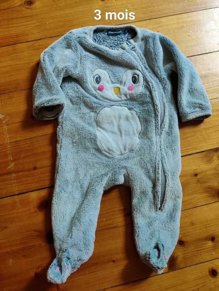 pyjama chaud fille pingouin 3m