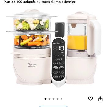 Babymoov Robot Cuiseur Bébé Multifonctions Nutribaby(+)