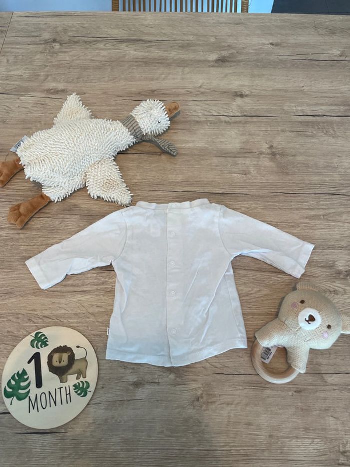 T shirt mixte haut bébé 1 mois obaibi - photo numéro 3