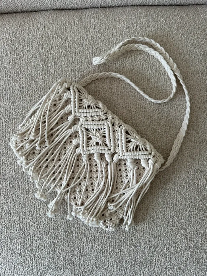 Sac pochette en bandoulière macramé pretty wire 🥥