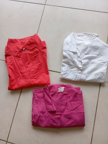 Lot de 3 chemises manches courtes femme taille 40 lo