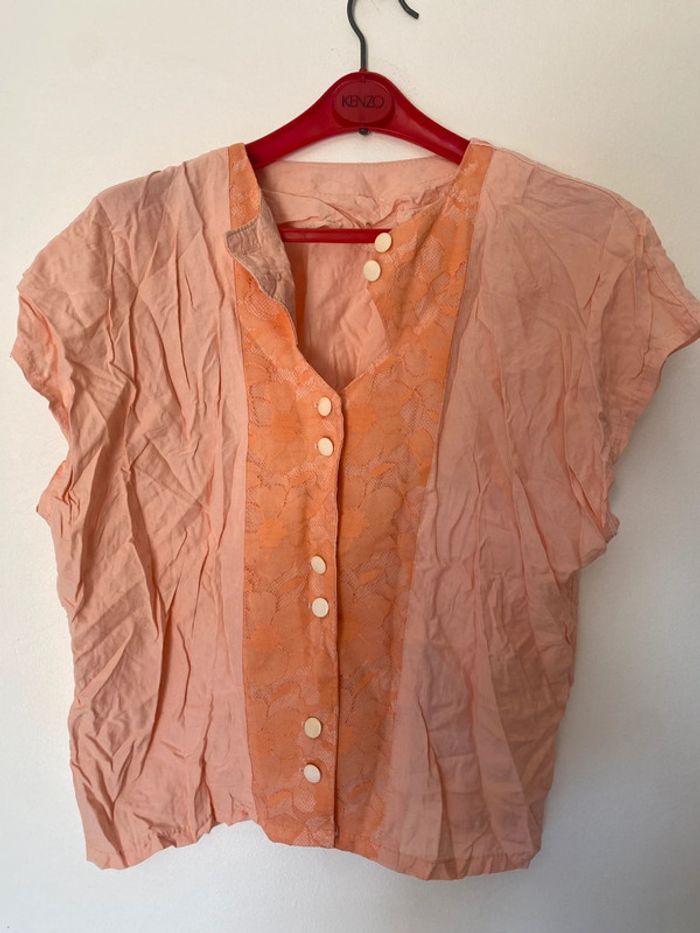 Chemise rose dentelle