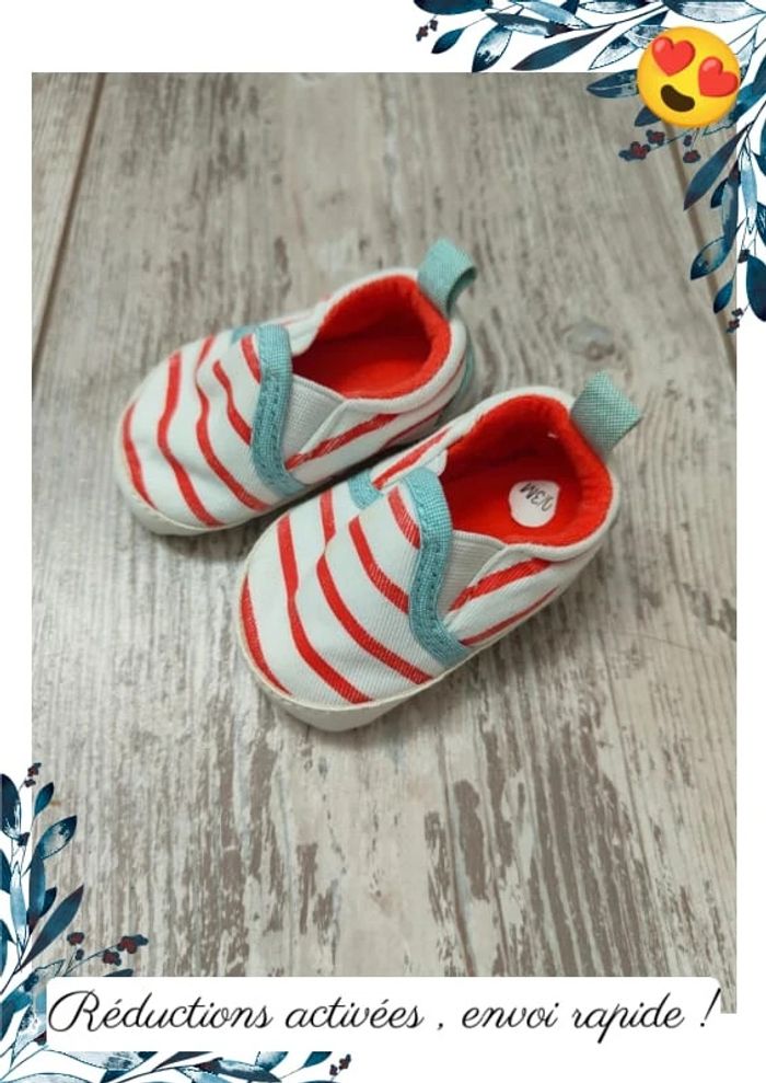 Chaussures bébé marinière 0/3mois - photo numéro 2