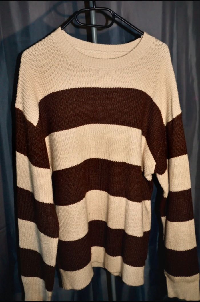 Pull en laine marron
