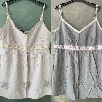 Débardeur gris et rose