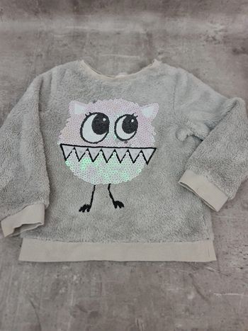 Pull très chaud monstre hetm fille 4 ans