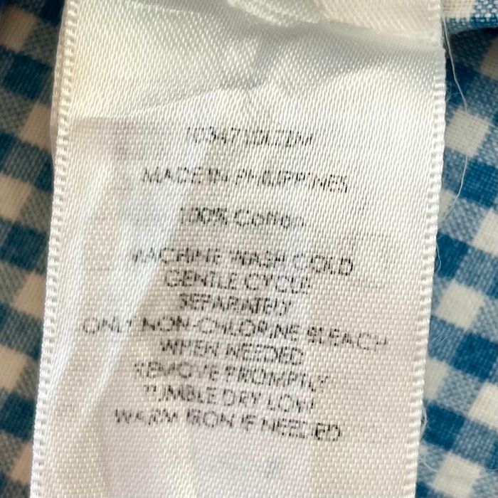 Polo/chemise/T.shirt à carreaux bleu clair et blanc Polo Ralph Lauren (logo brodé), homme, taille XL - photo numéro 9