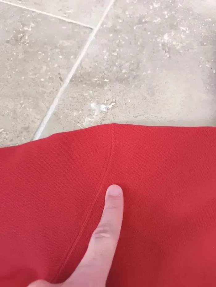 Sweat capuche zippé Ralph Lauren homme M rouge logo marine excellent état - photo numéro 15